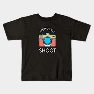 Funny Camera Pun Kids T-Shirt